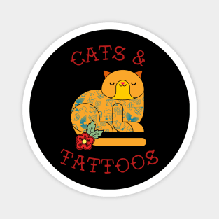 Cats and Tattoos Magnet